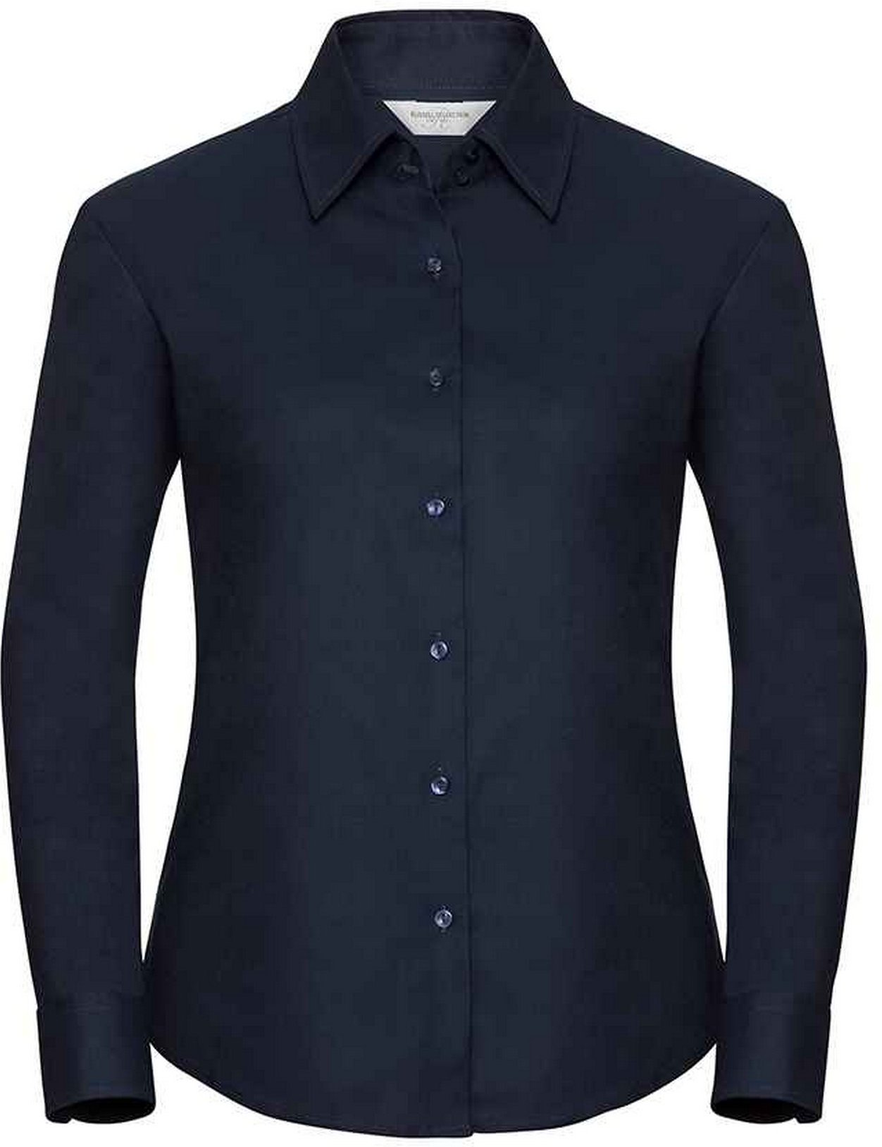 Russell Collection - Hemd für Damen Langärmlig (Leuchtend Navy-Blau)