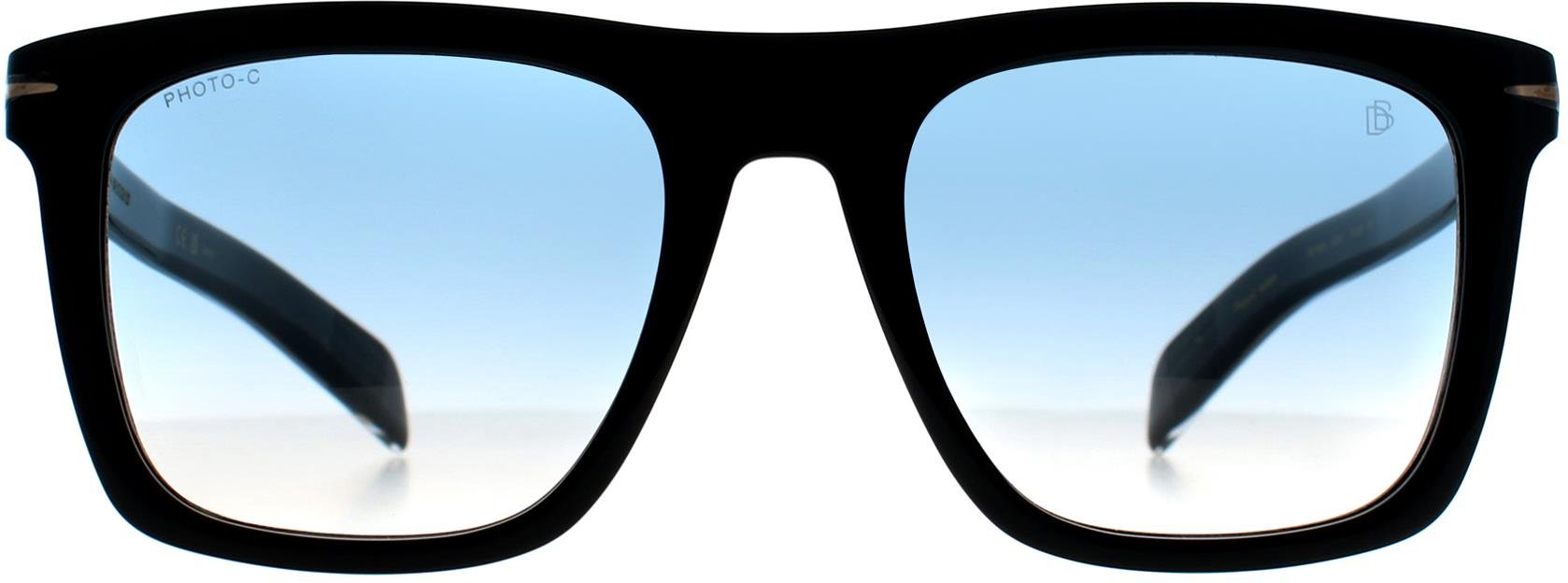 David Beckham Square Mens Schwarz Blau Gradient DB 7000/S Bold