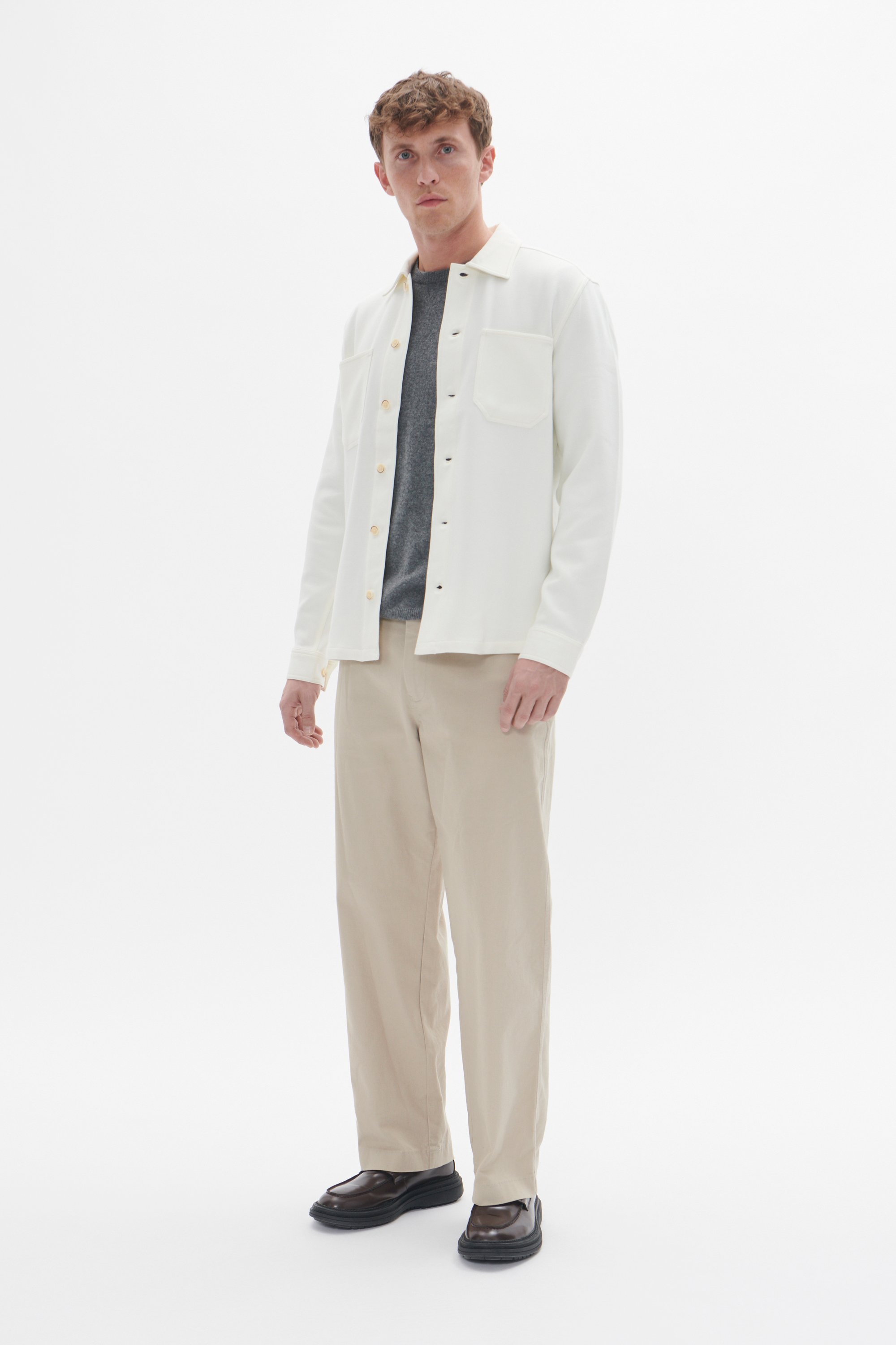 Overshirts Gerade Passform offwhite
