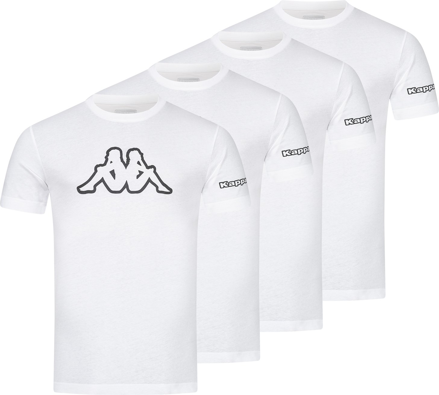 Kappa 4er Set T-Shirt LOGO in Weiß