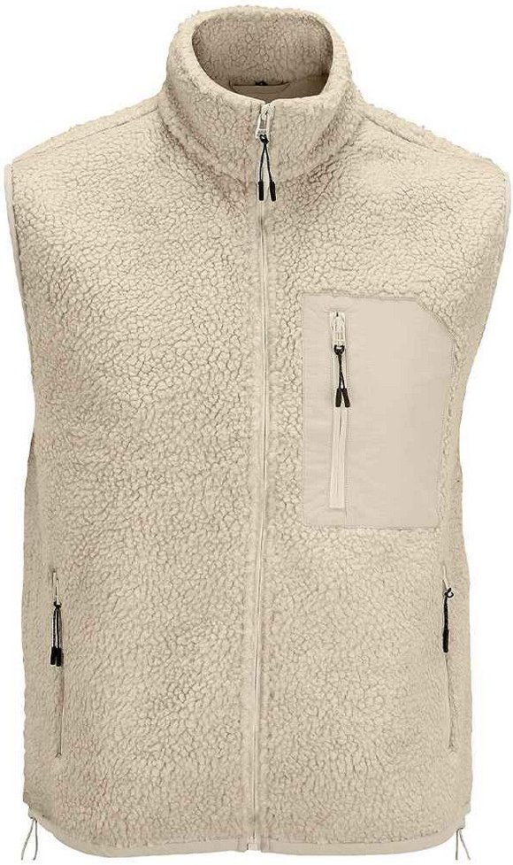 SOLS Unisex Adult Fury Sherpa Body Warmer (Shear Beige/Beige)