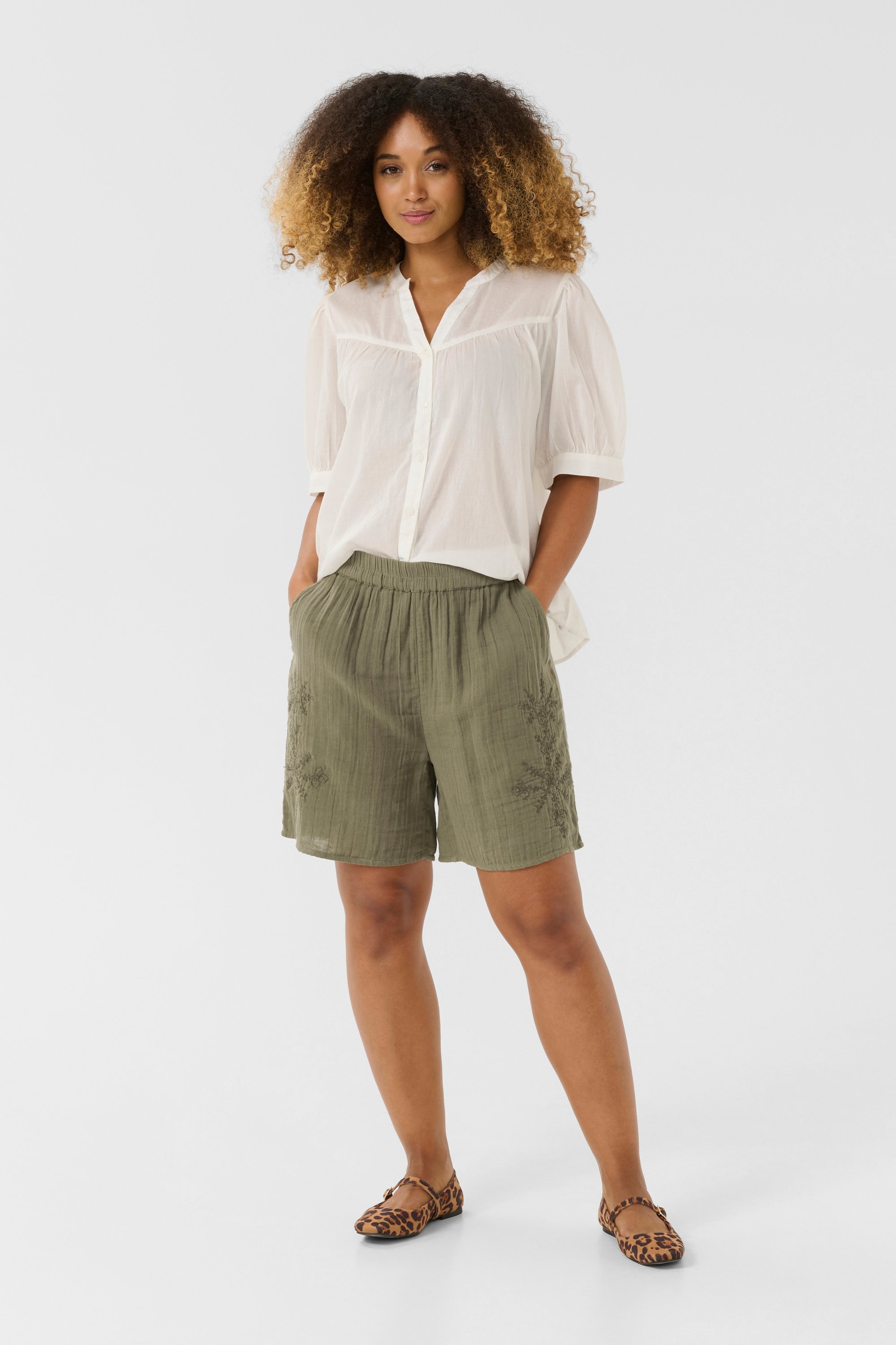 Shorts Relaxed fit Dusky Green
