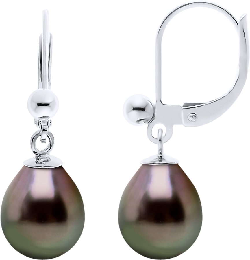 DIADEMA - Ohrringe - Silber und echte Tahiti-Perlen