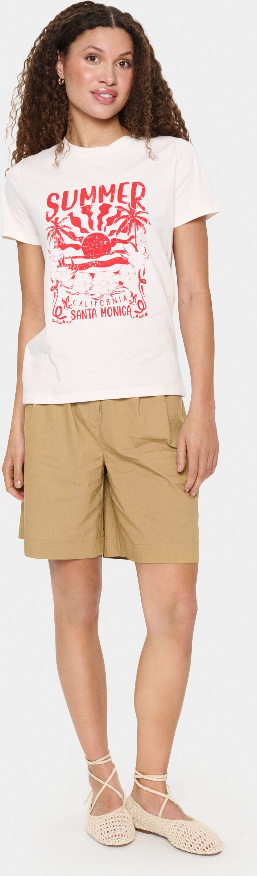 T-shirt Gerade Passform Ice white