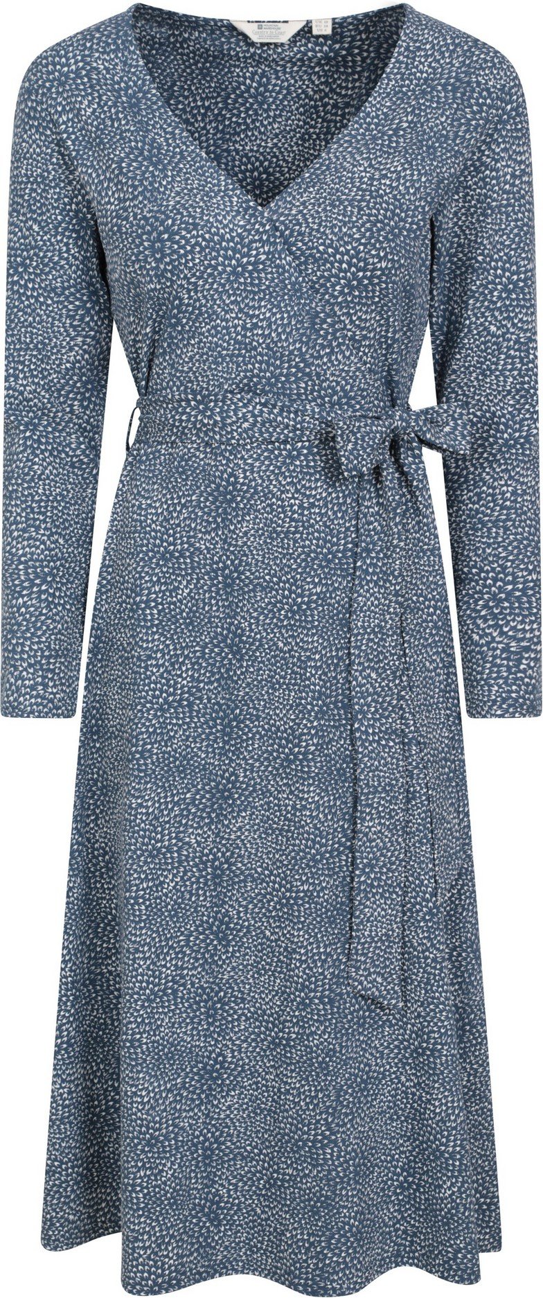 Mountain Warehouse Damen/Damen Santorini gepunktetes langärmliges Midikleid (Dunkelblau)