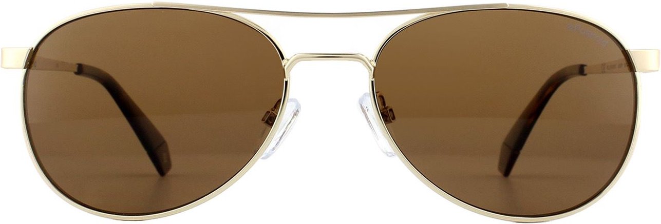 Polaroid Aviator Womens Gold Bronze polarisierte Sonnenbrille