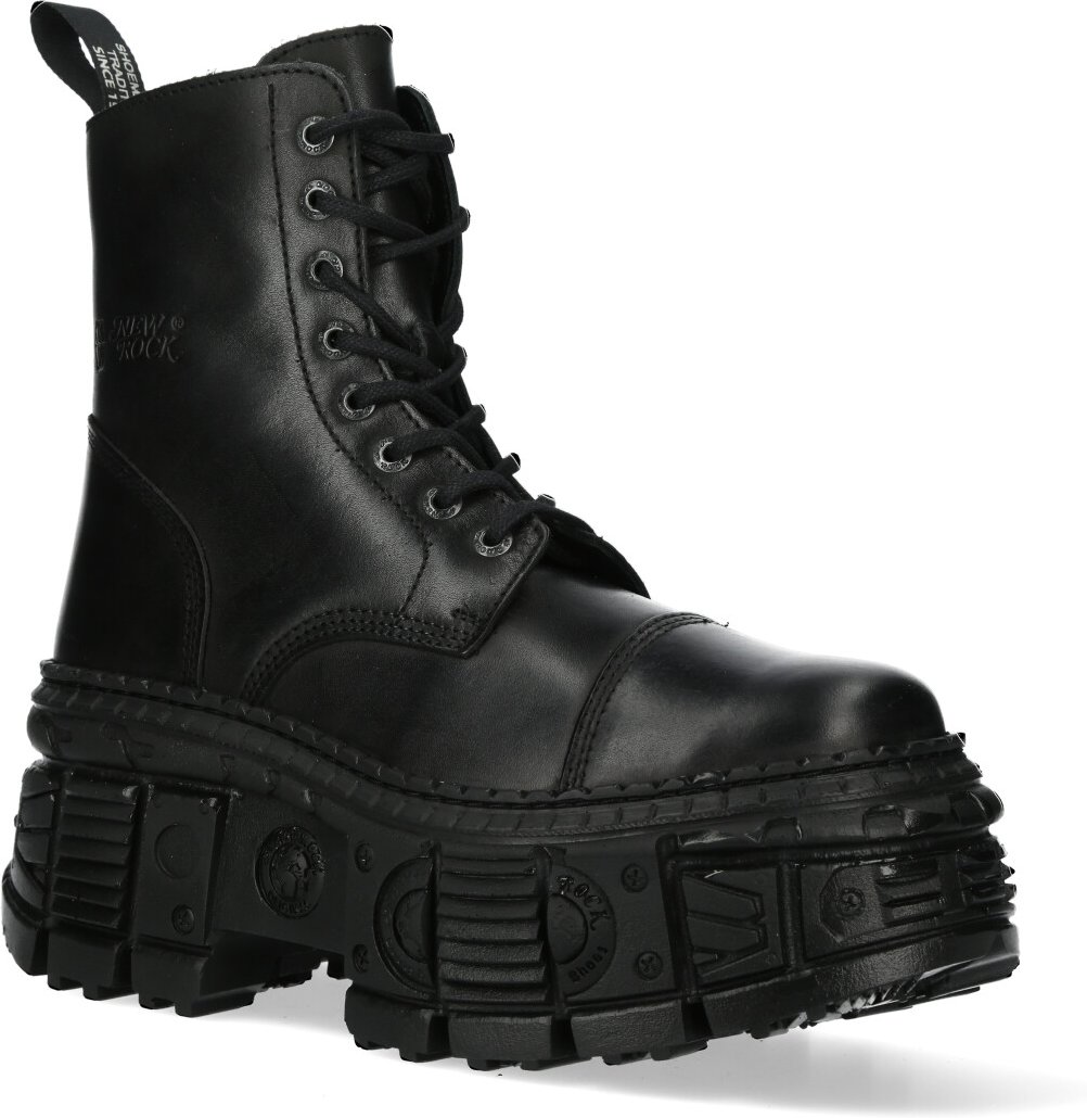 New Rock schwarze Gothic-Lederstiefel-WALL083C-S5