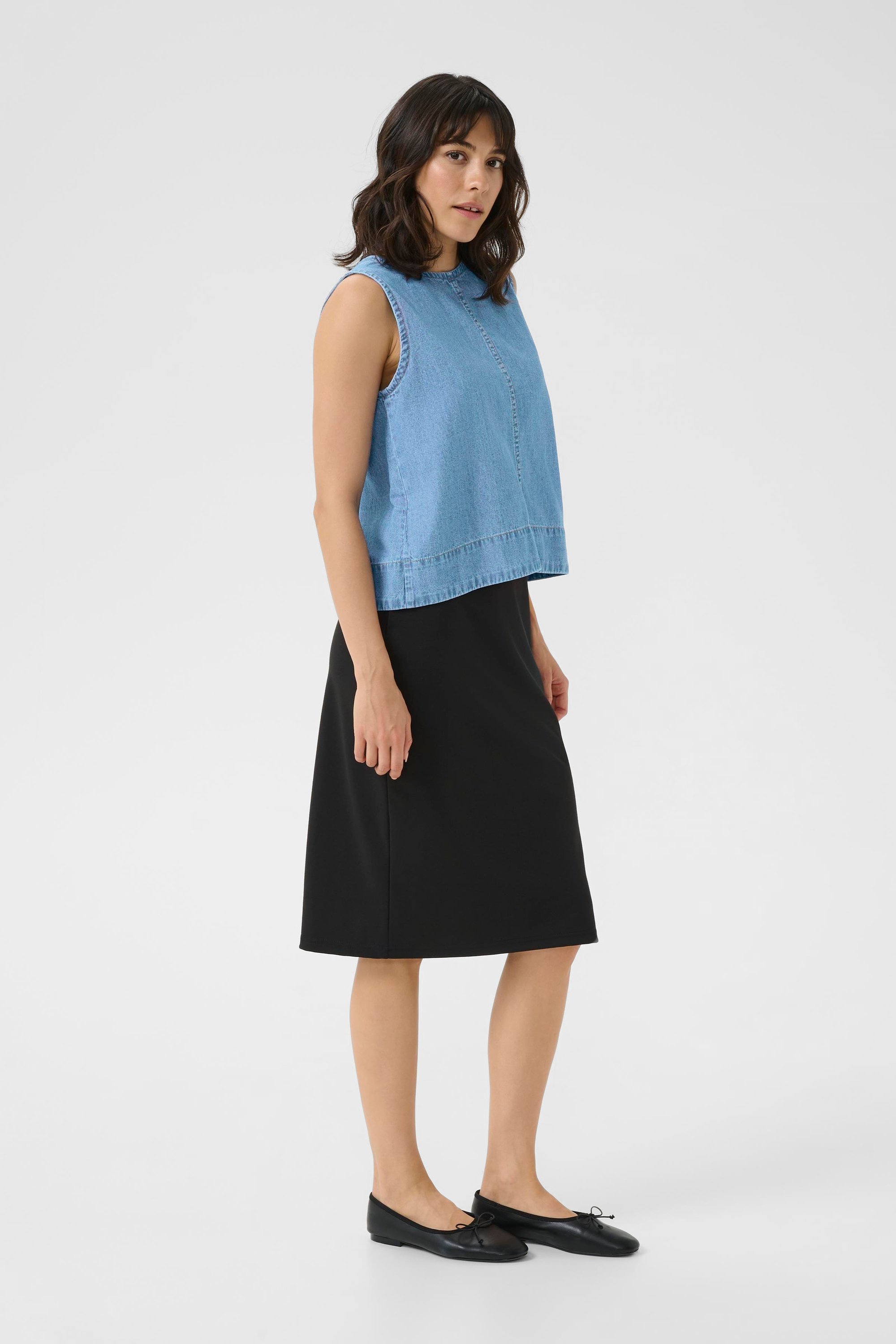 Ärmellose Bluse KAluise Loose fit medium blue