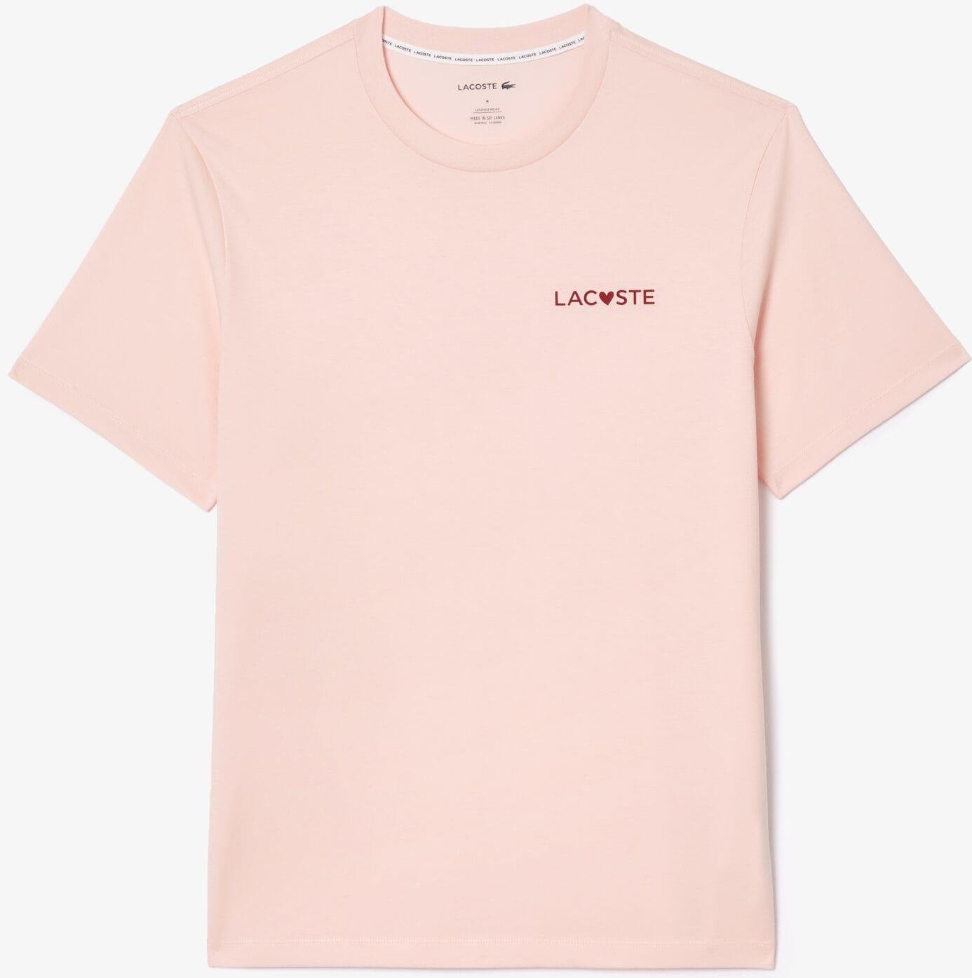 Lacoste - "Valentines" T-Shirt für Herren, Für die Freizeit (Pink)