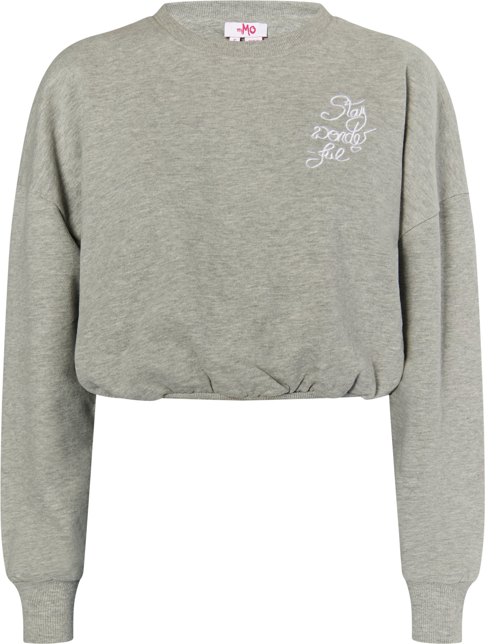 Mymo Sweatshirt kurz Damen grau melange
