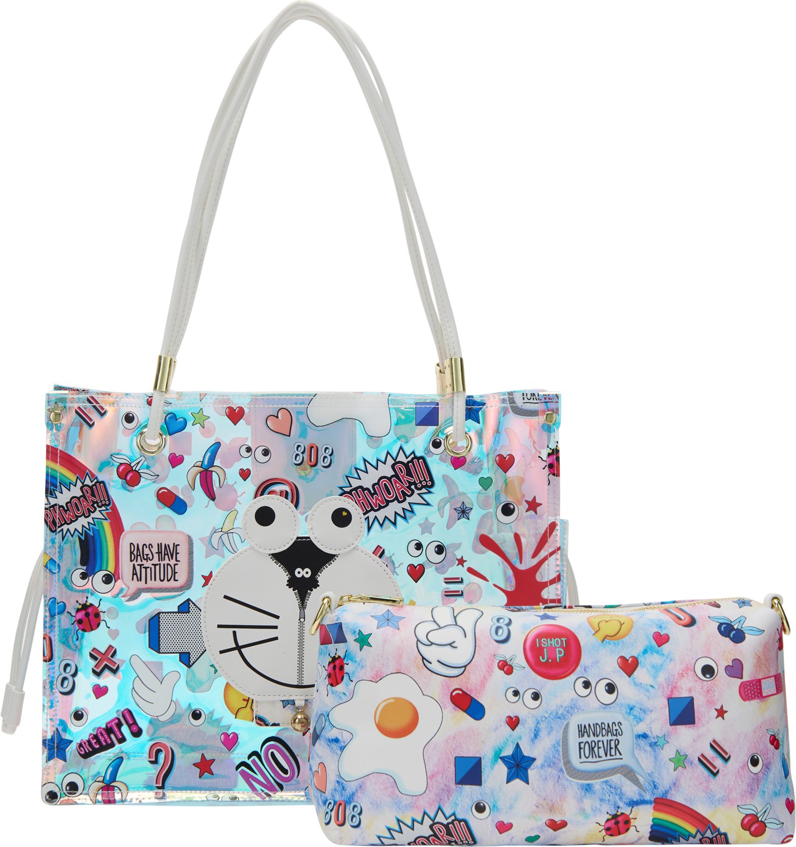 Mymo Einkaufstasche Einkaufstasche Frauen weiß mehrfarbig