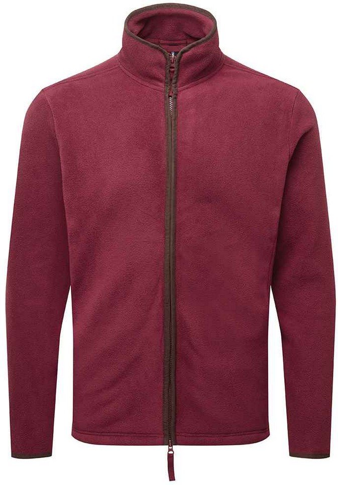 Premier Herren Artisan Fleece-Jacke (Burgund/Braun)