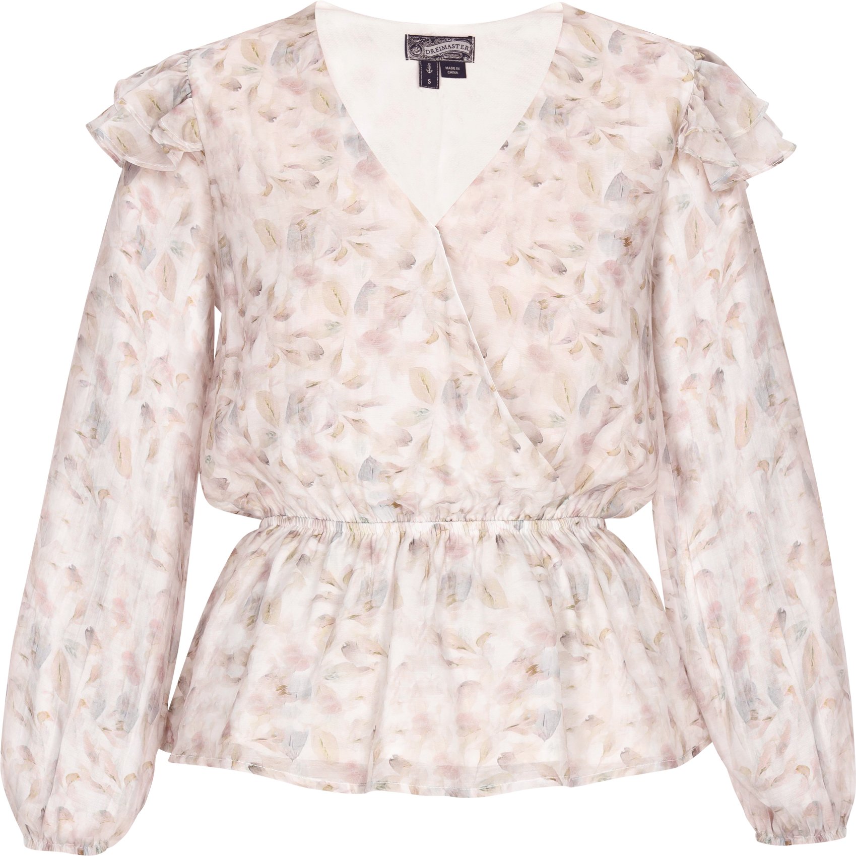 Dreimaster Bluse Damen Hell Braun