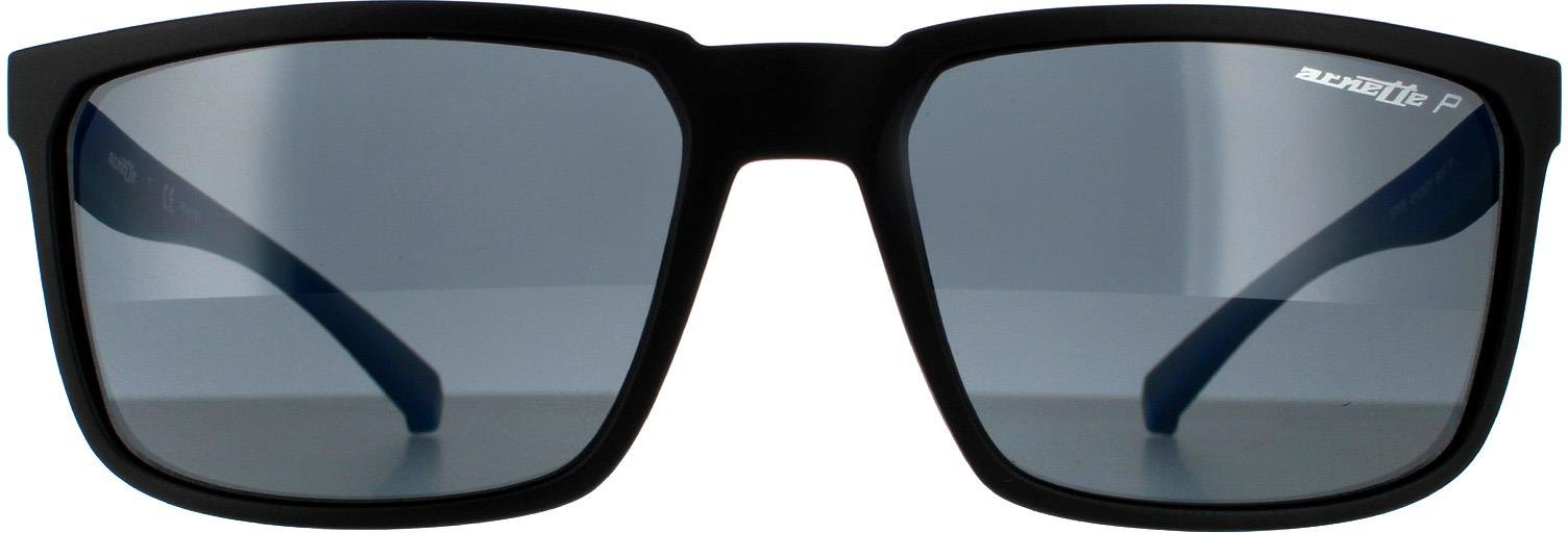 Arnette Rechteck Herren Mattschwarz Dunkelgrau Polarisierte Sonnenbrille