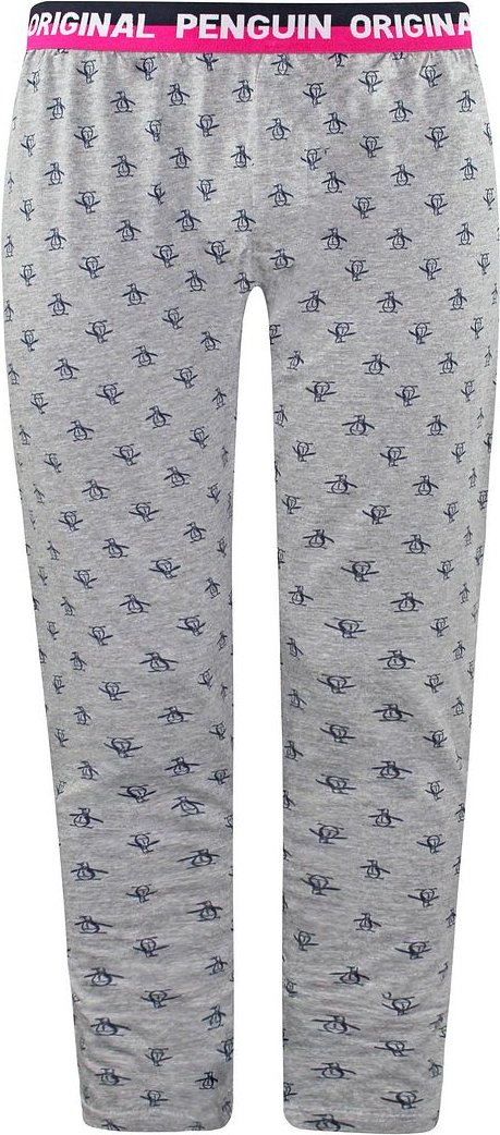 Thumbnail - Original Penguin Aop Pete Mens Grey Lounge Pyjamas Bottoms