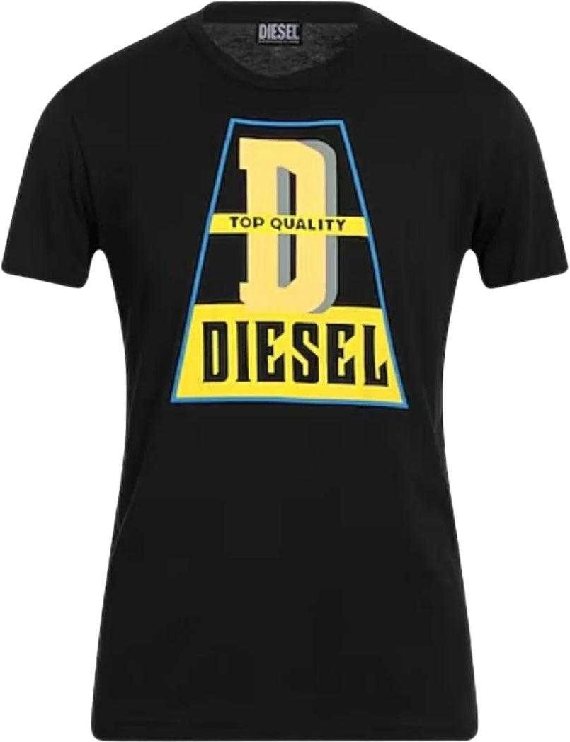Diesel Unisex Erwachsene Top-Qualität Logo T-Shirt (Schwarz)