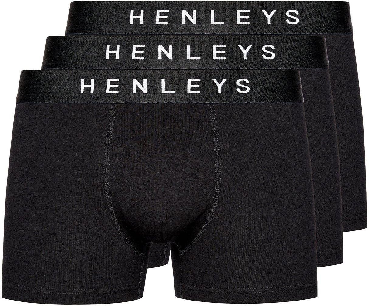 Henleys - "Coalink" Boxershorts für Herren(3er-Pack) (Schwarz)