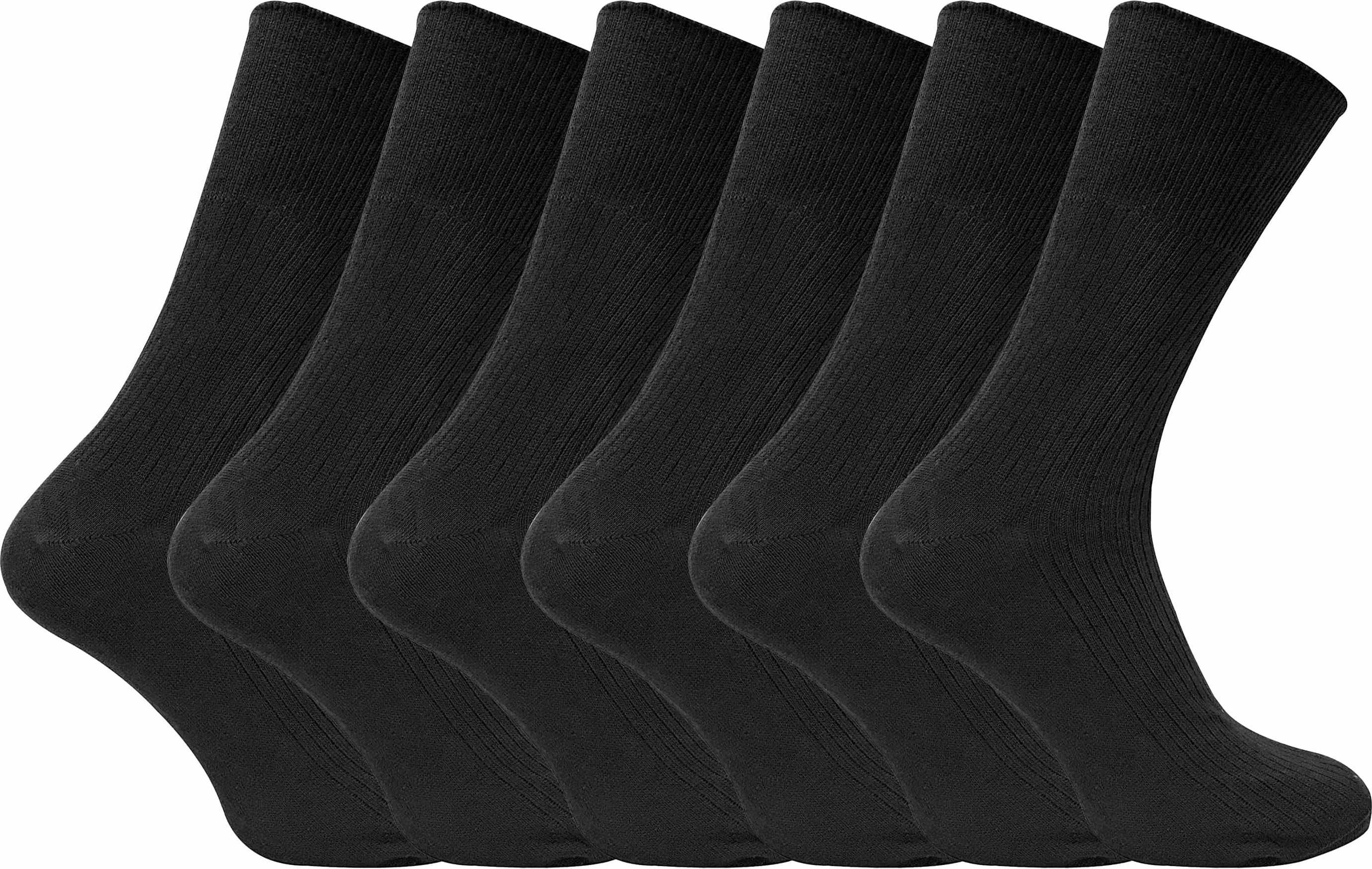 6 Paar Herren atmungsaktiv Baumwolle nicht elastisch lose breite Top Kleid Socken
