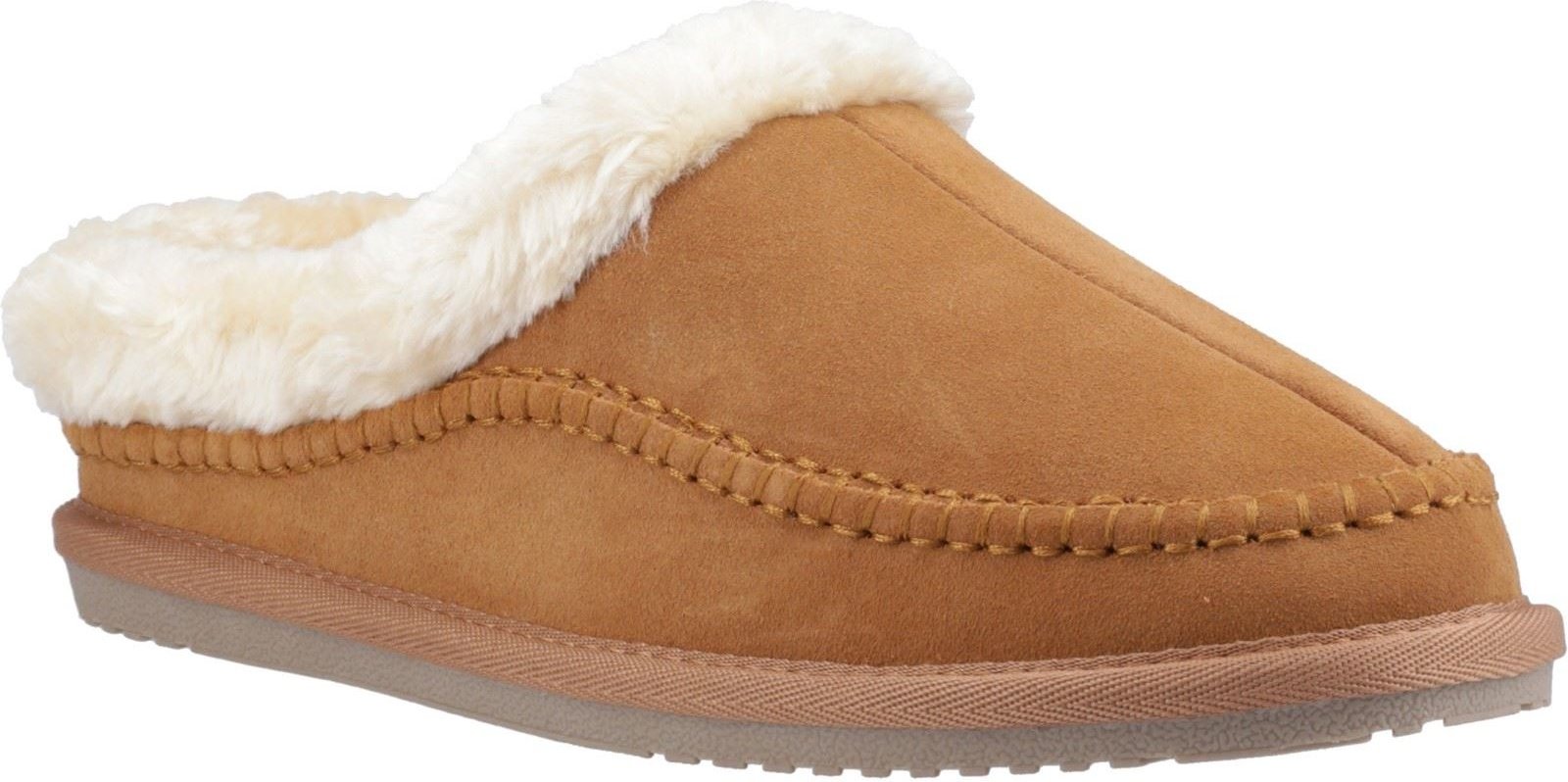 Thumbnail - Hush Puppies Atticus Wildleder Herren Hausschuhe in Tan