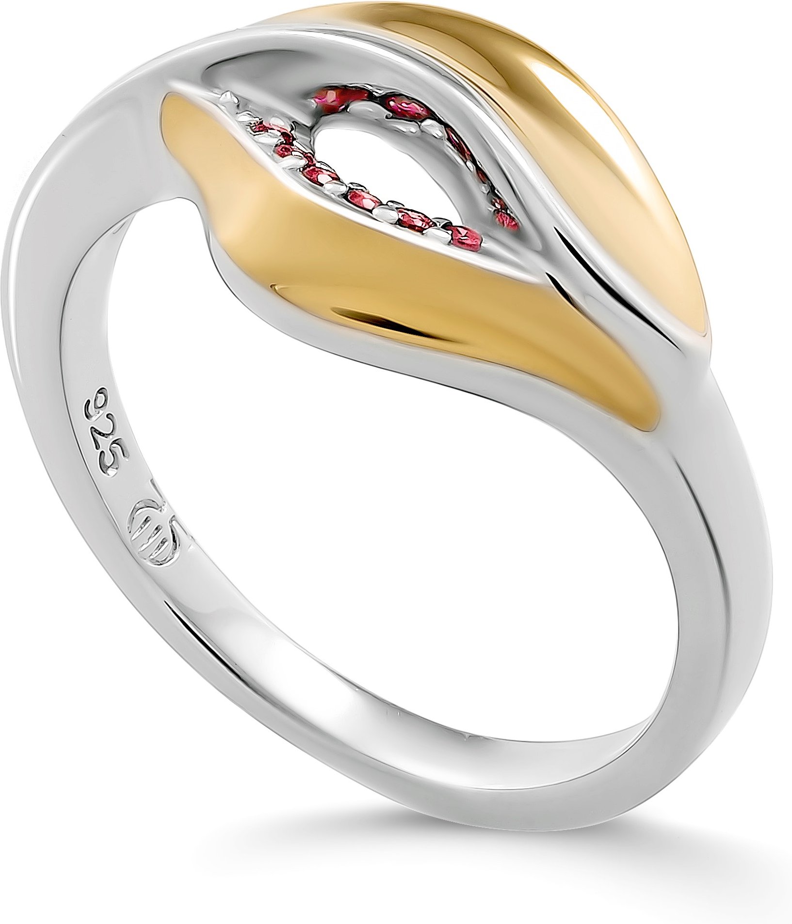 Orphelia 'Anet' Damen-Ring aus 925er Sterlingsilber – Silber/Gold ZR-7520/G