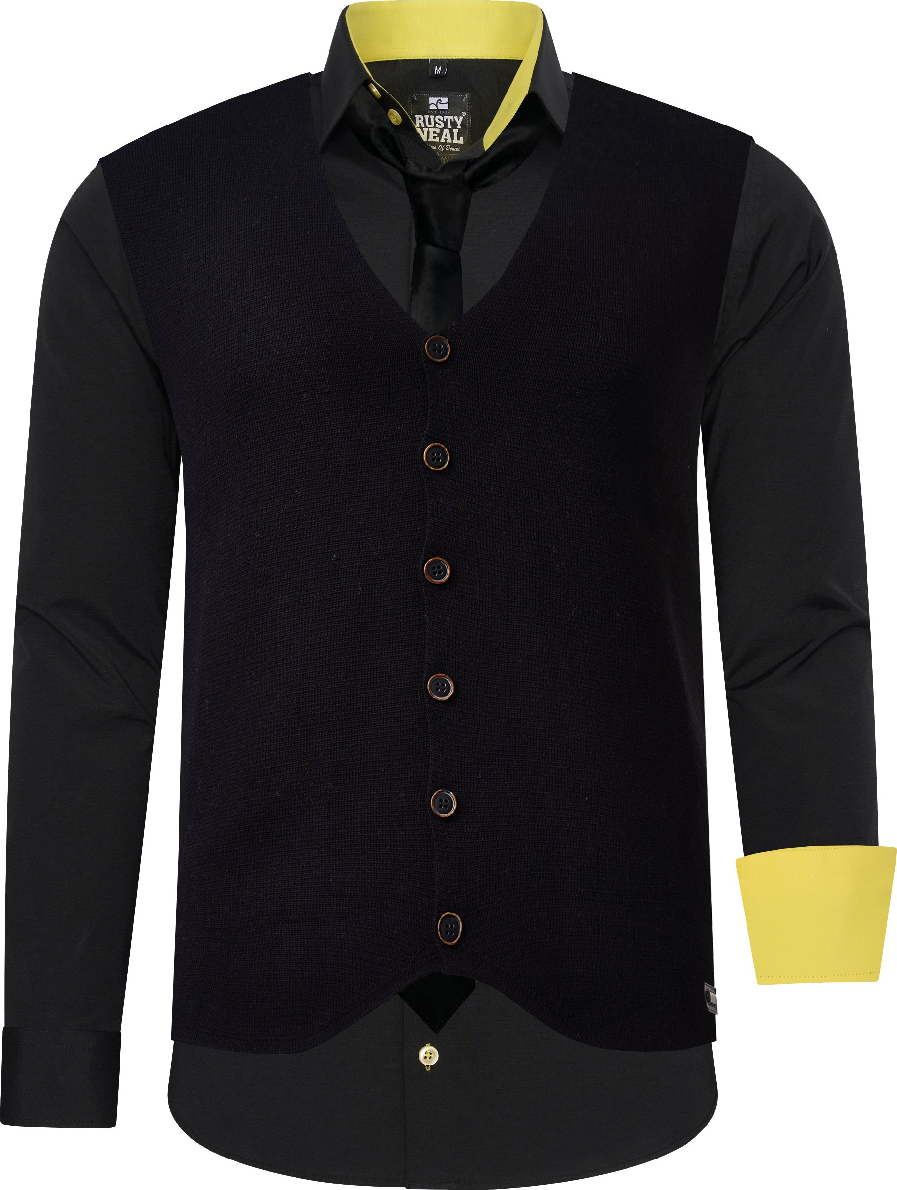 Hemd mit Weste und Krawatte 3-teilig