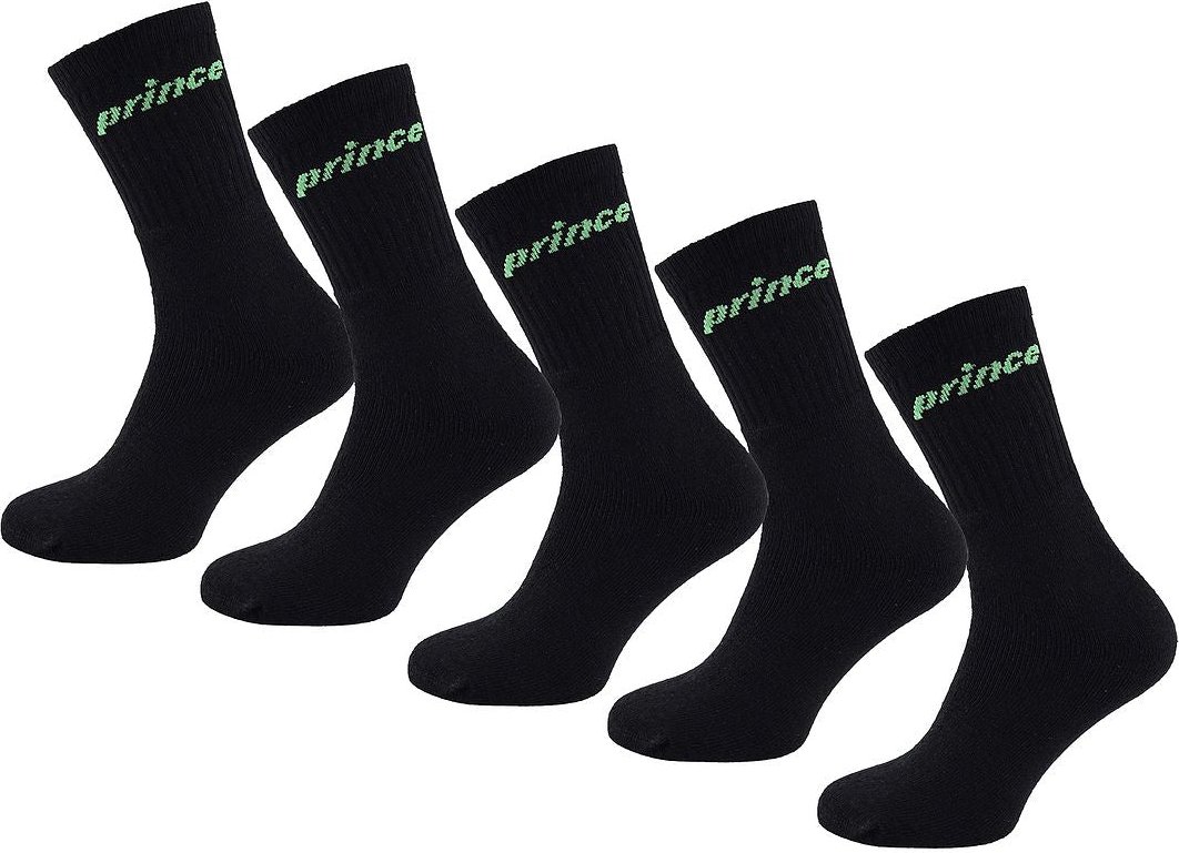 Prince Tennis 5er-Pack gepolsterte Socken für Herren in Schwarz/Grün
