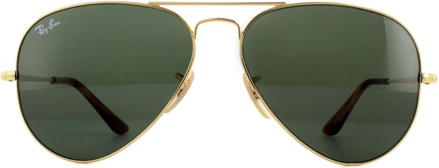 Ray-Ban Sonnenbrille Aviator Metall II RB3689 914731 Gold Grün