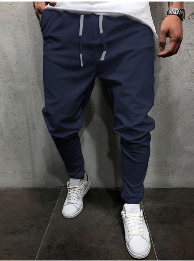 Herren Übergrößen Sportliche Cropped Slim Pants mit Kordelzug