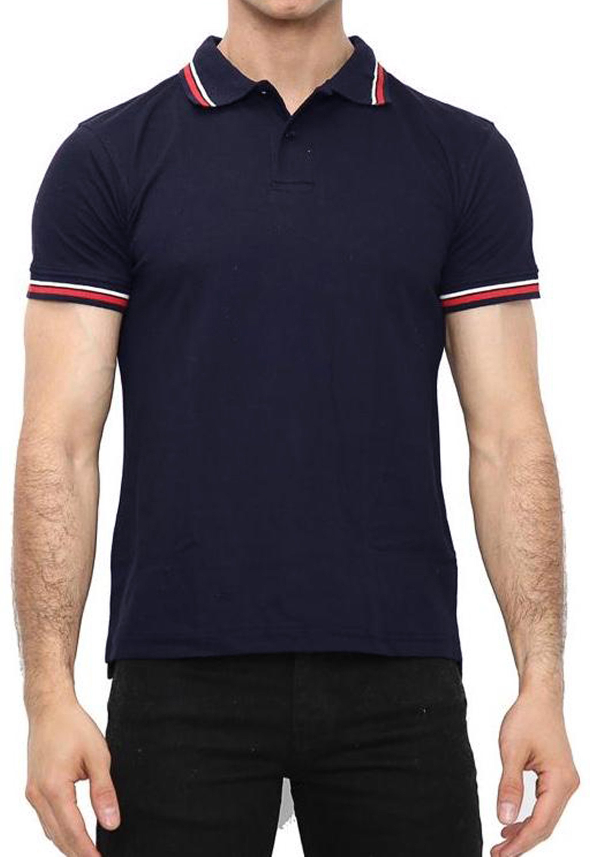 Kruze By Enzo | Herren Kurzarm-Poloshirts - Navy