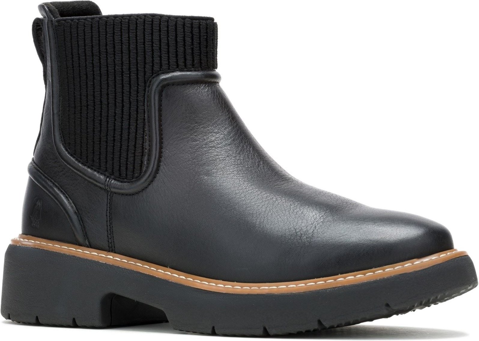 Hush Puppies Jodie Damen Schwarze Lederstiefel