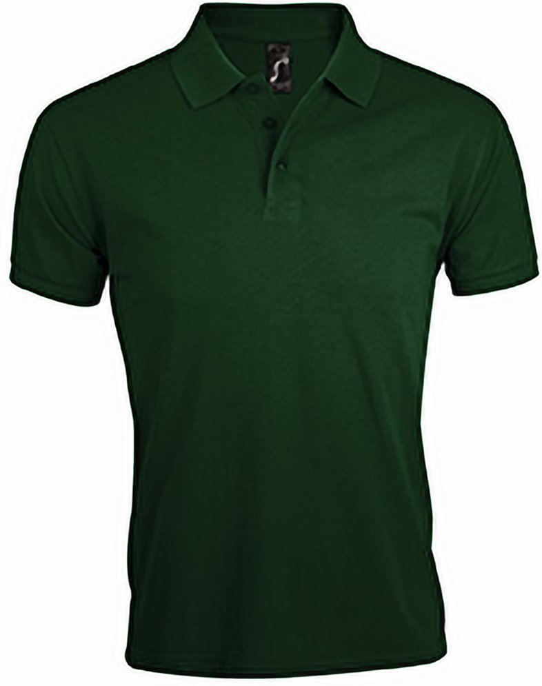 Thumbnail - SOLs Mens Prime Pique Plain Kurzarm-Poloshirt (flaschengrün)