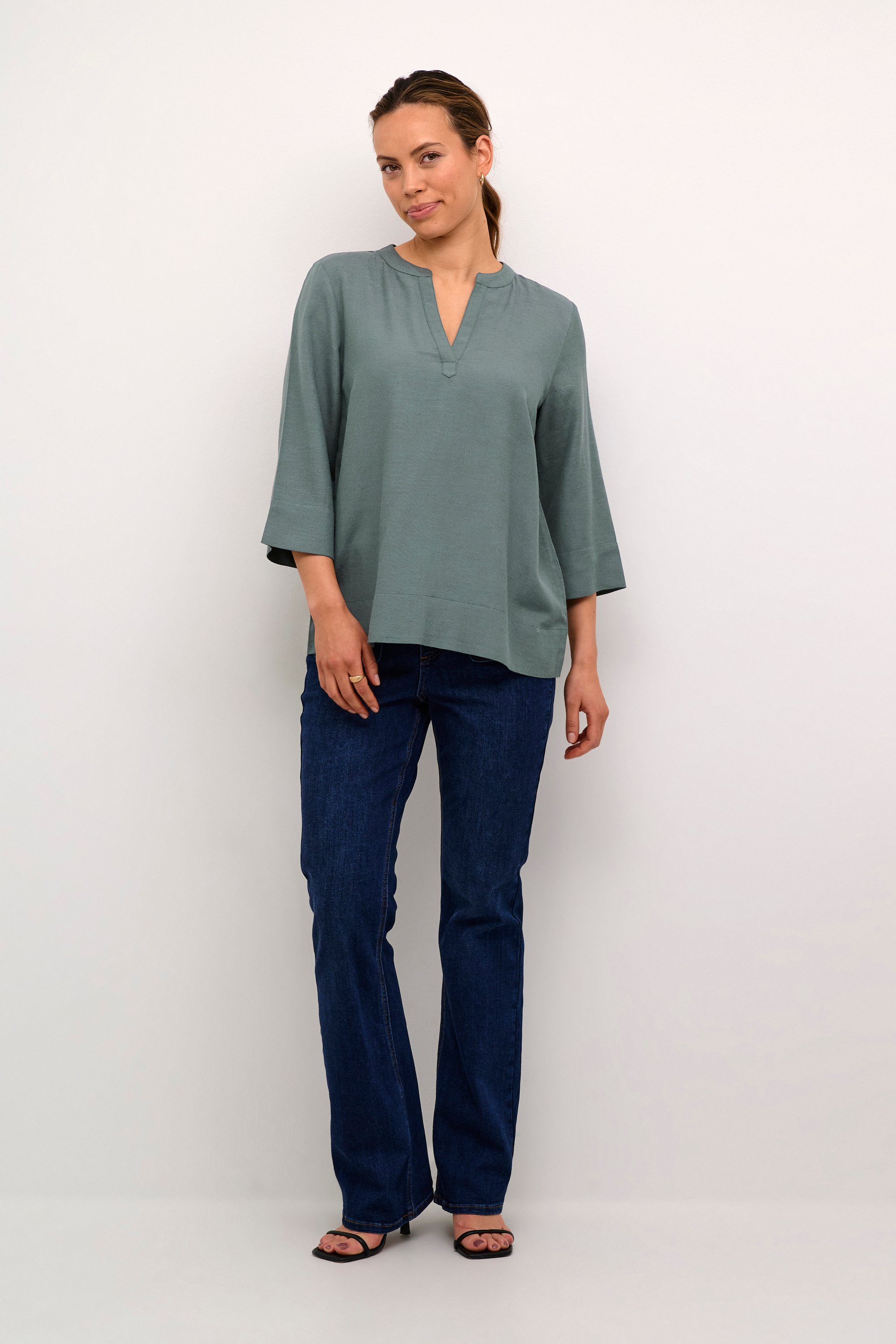 Langarm-Bluse Regular fit Balsam Green