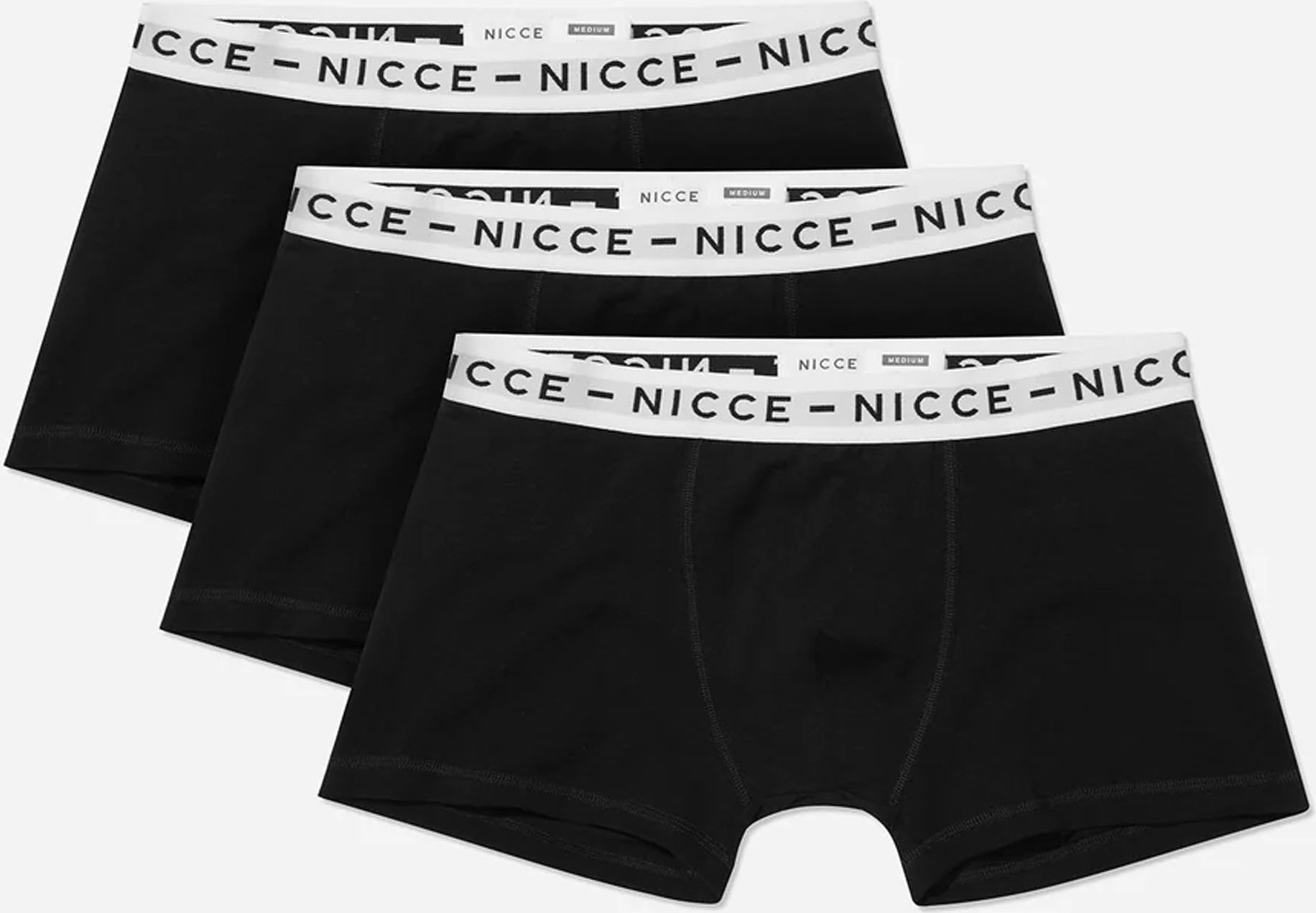 Nicce 3-Pack Stretch Taille Black/White Trailstar Boxer 0038 K011 0001