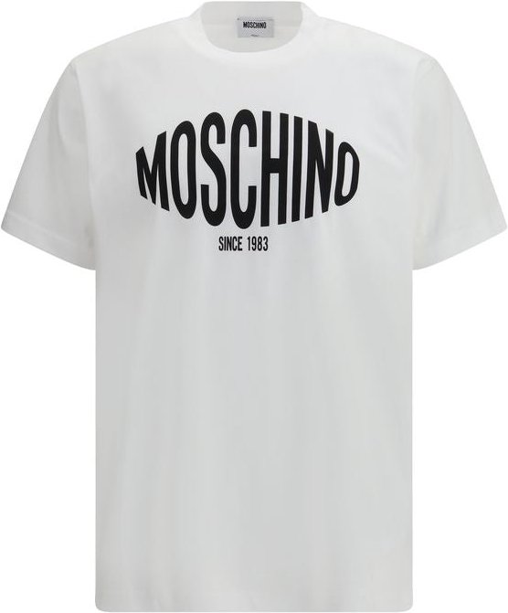 Moschino Weißes Baumwoll-T-Shirt