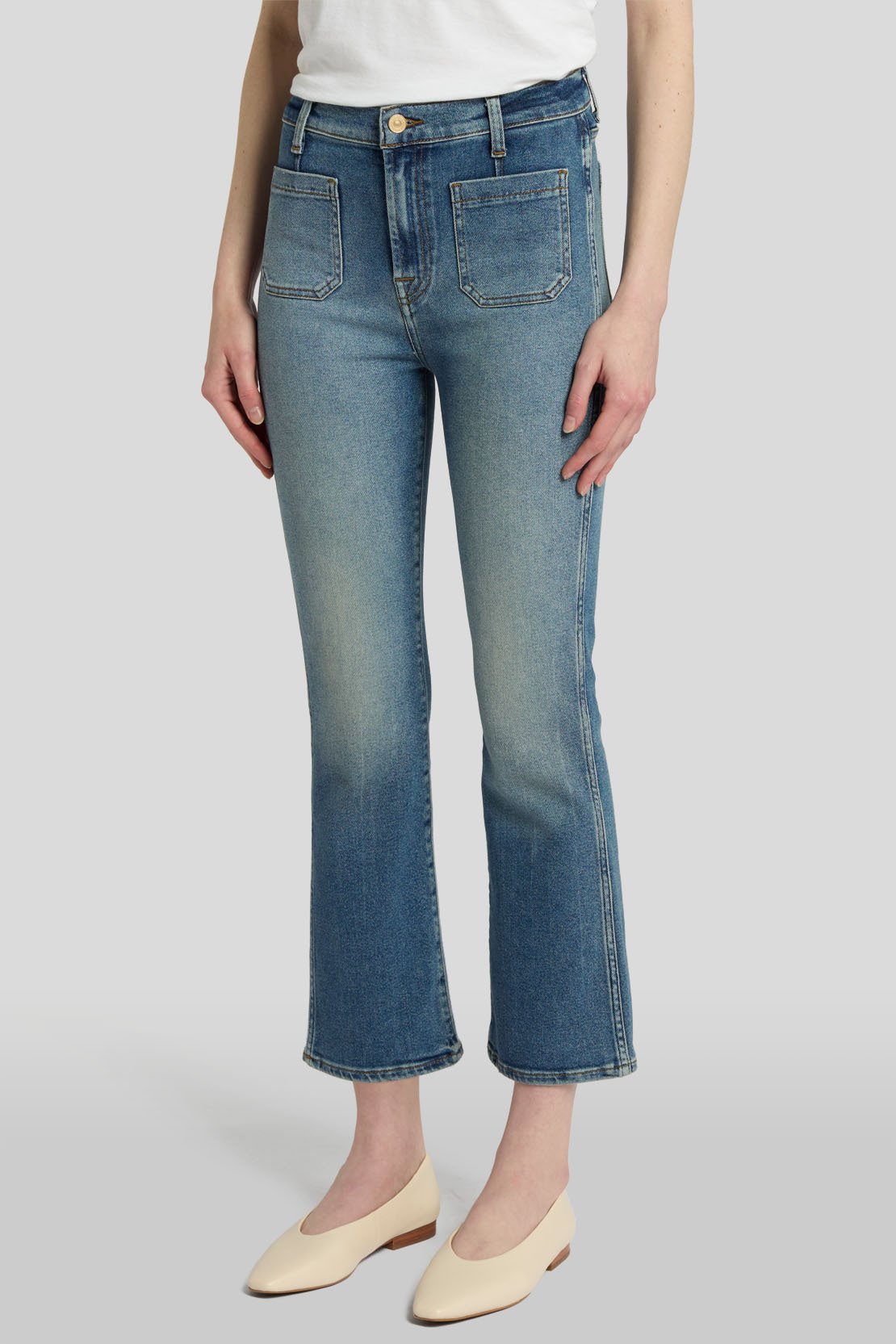 Damen Jeans Hw Slim Kick Bootcut Fit