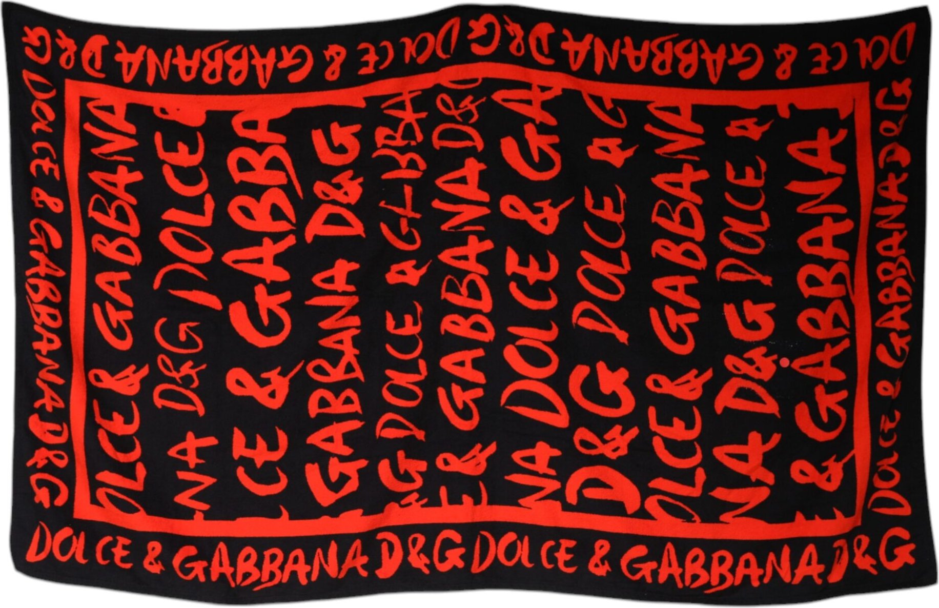 Seidenschal mit rotem Logo-Print