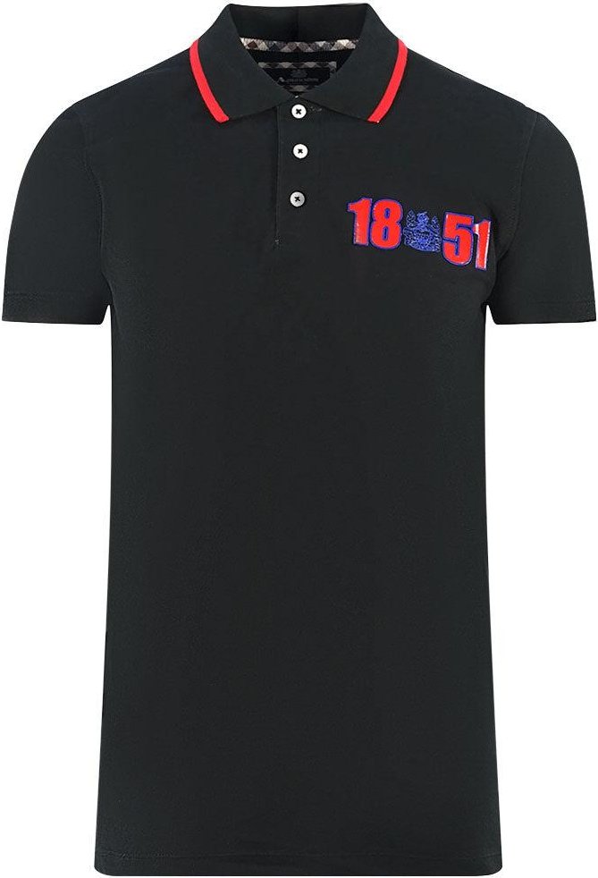 Aquascutum - "London 1851" Poloshirt für Herren (Schwarz)