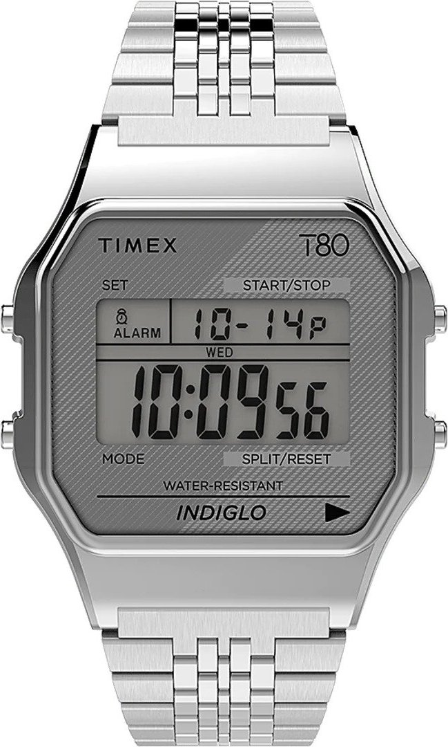 Timex T80 Unisex Silberne Uhr TW2R79300