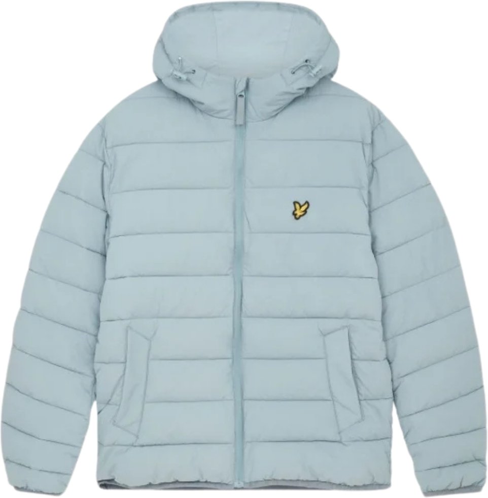 Lyle & Scott Branded Away Blaue Pufferjacke mit Kapuze