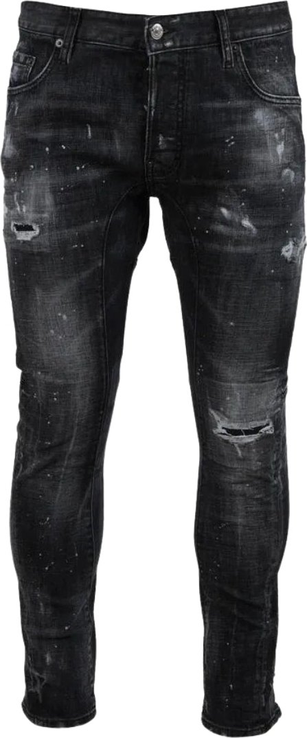 Dsquared2 - Tidy Bikerjeans - Schwarze Destroyed-jeans