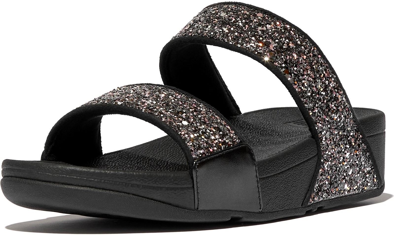 Fitflop Lulu 2 Bar Glitter Polyurethan Damen Sandalen Schwarz/Multi