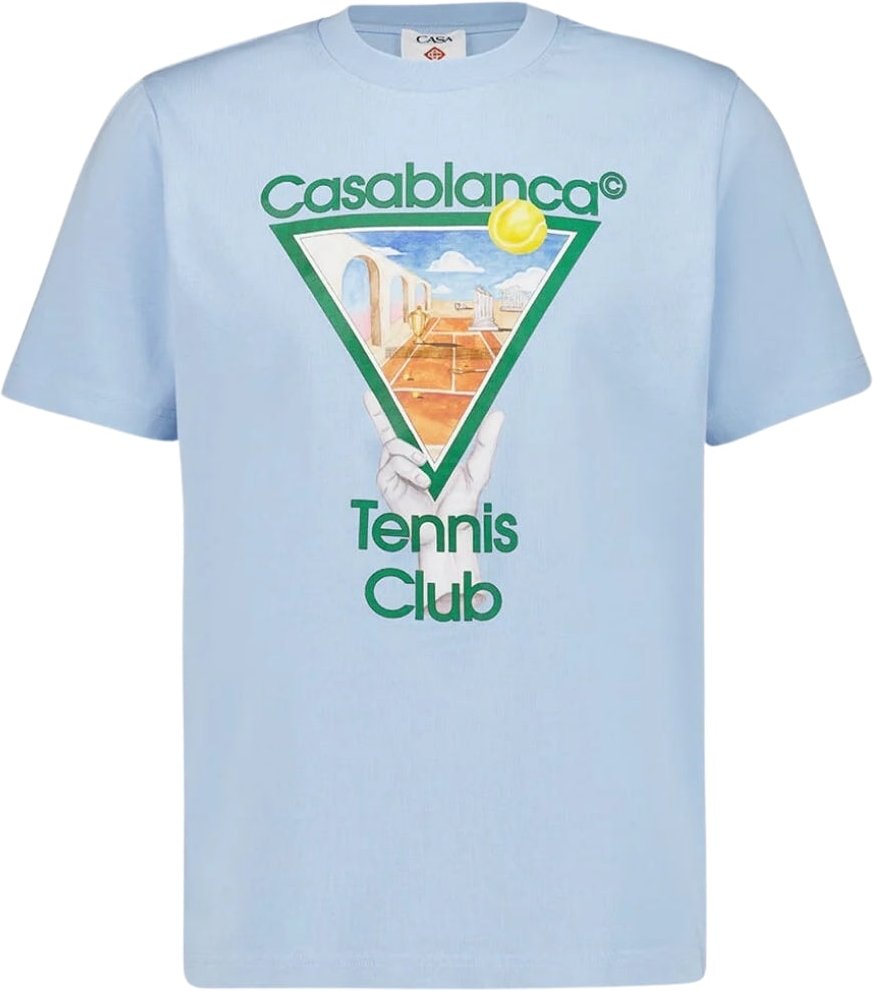 Casablanca Metaphysisches Tennis-icon Blaues T-shirt