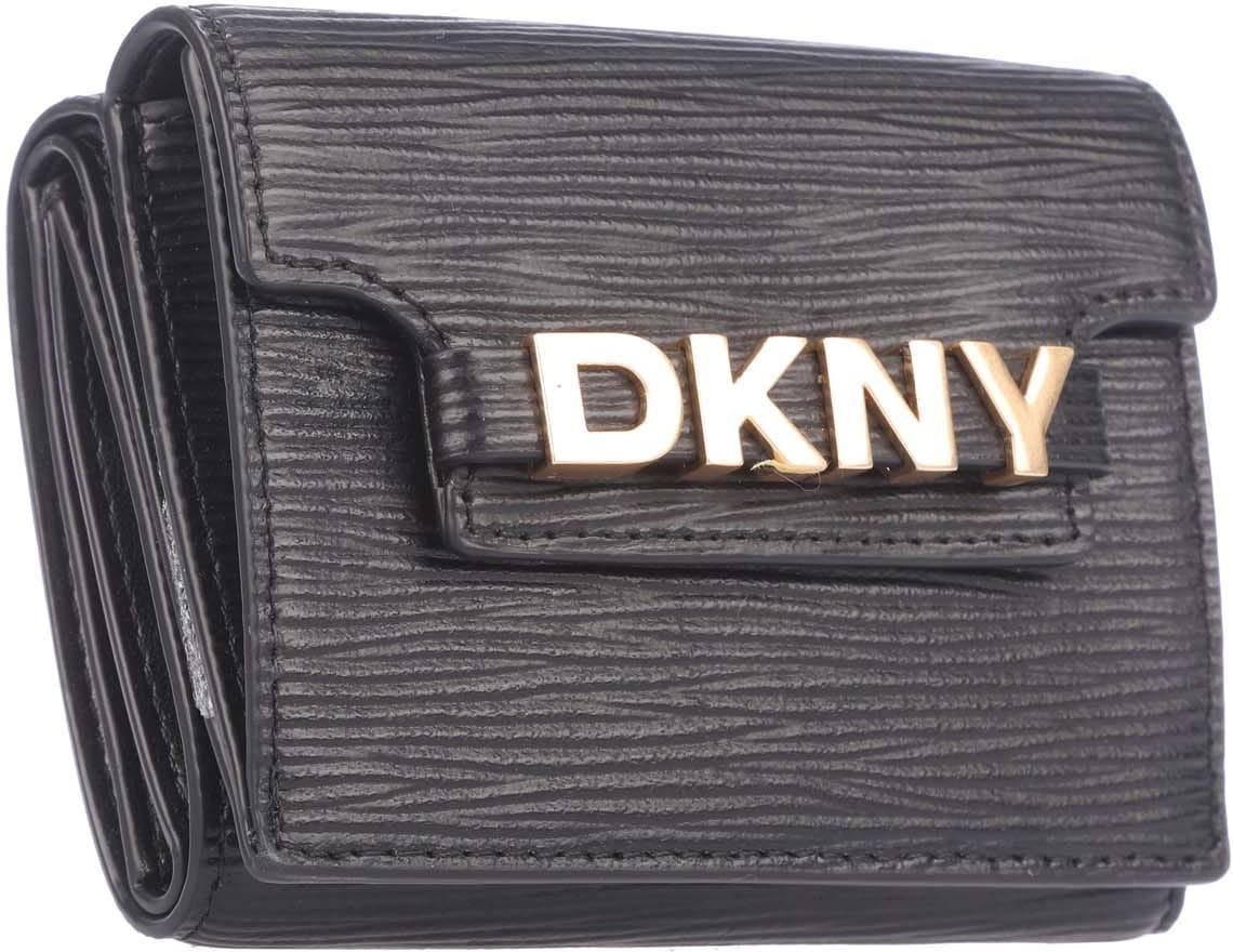 DKNY - "Avril" Brieftasche, Kunststoff, Dreifach gefaltet (Schwarz)