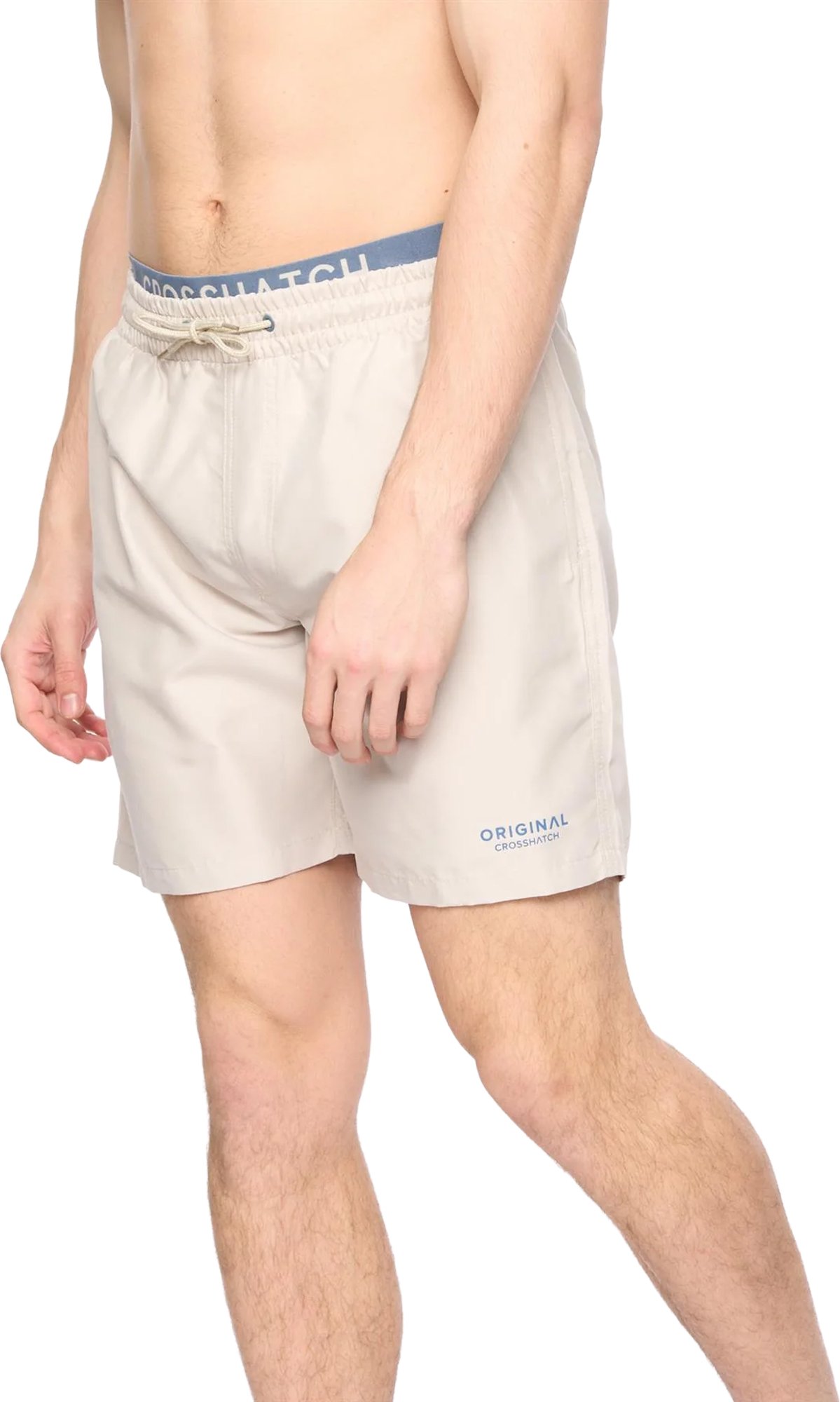 Crosshatch - "Rembrants" Badeshorts für Herren (Helles Steingrau)