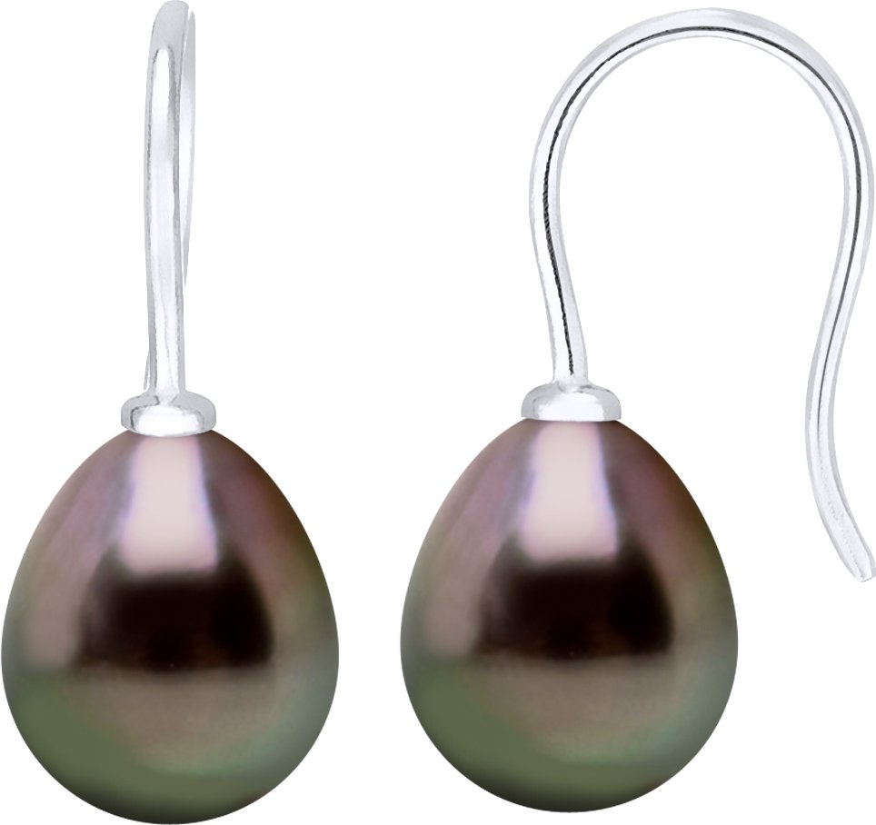 Ohrringe Echte Tahiti-Zuchtperlen Birne 8-9 mm