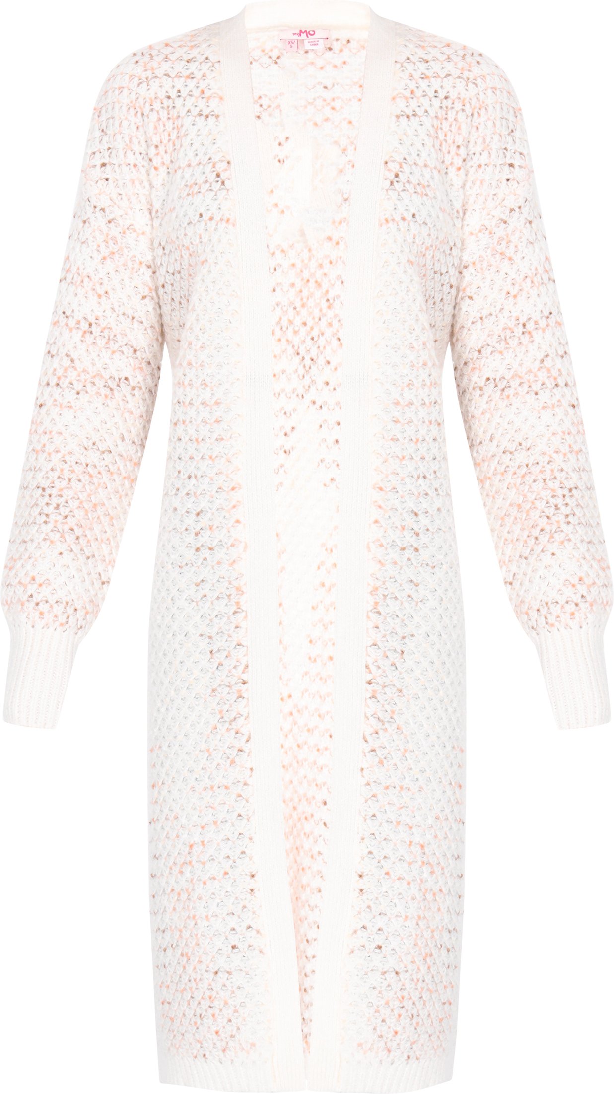 Mymo Strickjacke Frauen cremeweiß meliert