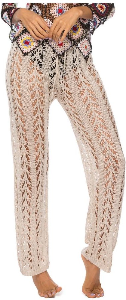 Damen Cutout Badehose mit hohem Bund und Kordelzug