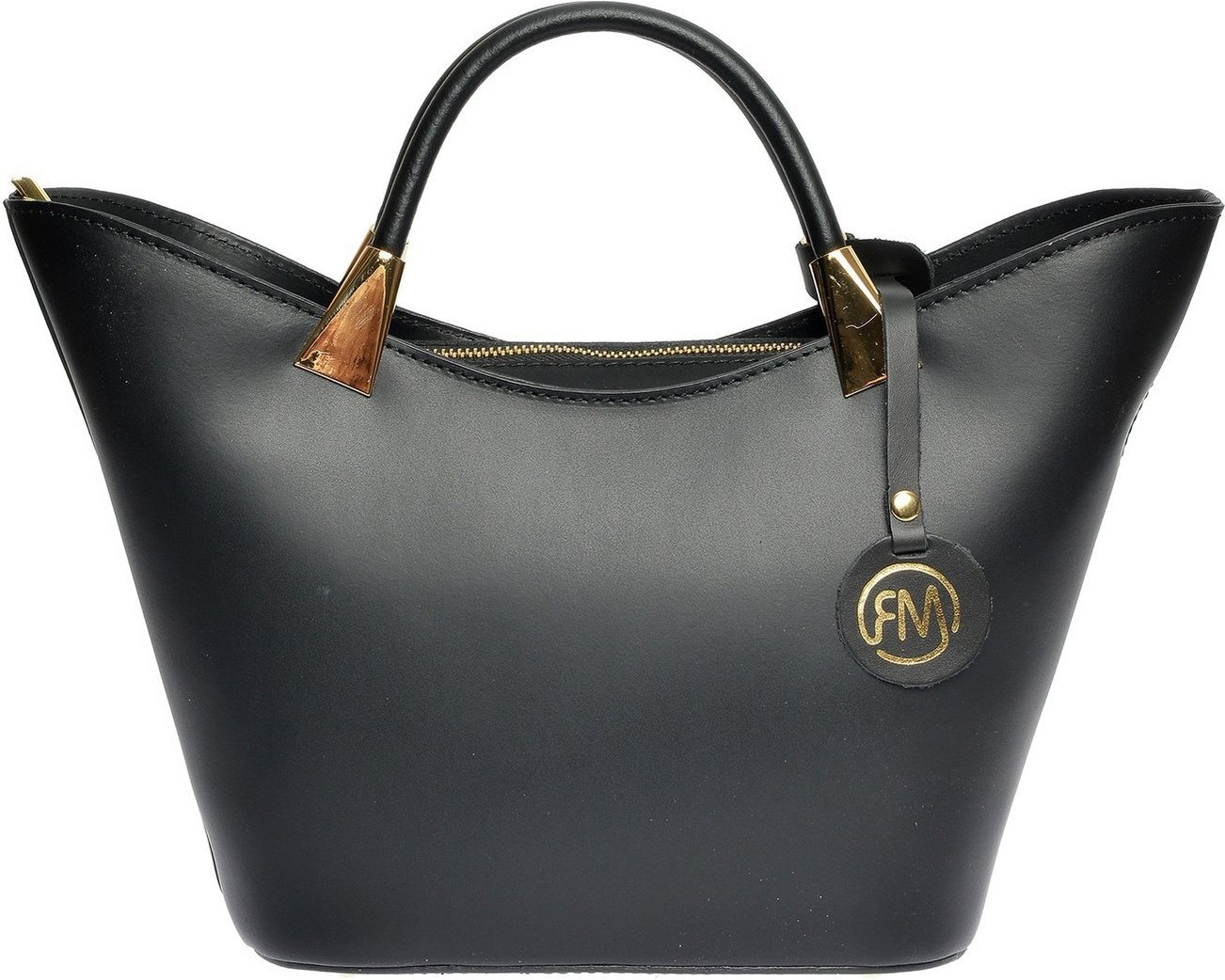 Roberta M Schwarz Rindsledertasche