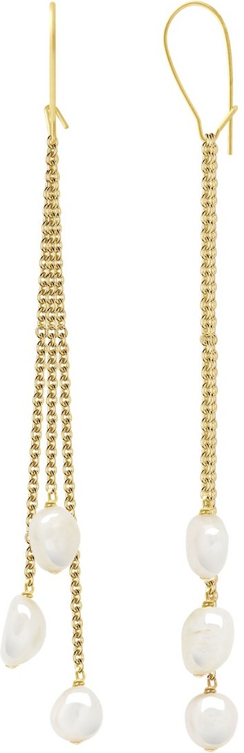 Ohrringe Echte Süßwasser-Zuchtperlen Barock 6-7 mm