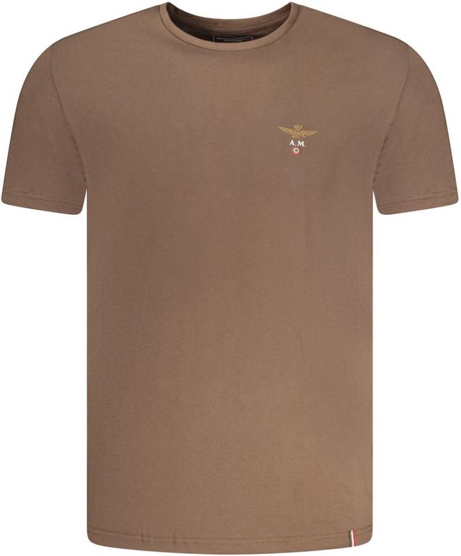 Aeronautica Militare Marrone Baumwolle Herren T-Shirt